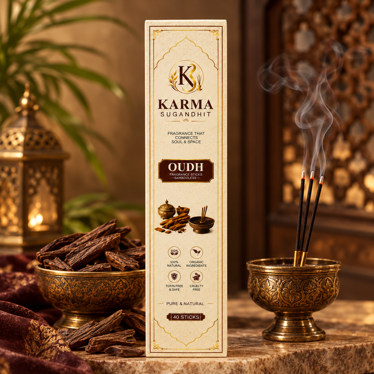 Karma Sugandhit Oudh Fragrance Sticks – 40 Sticks